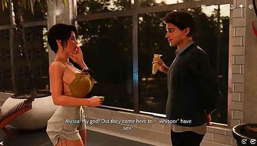 A Late Night Cleanup With Alyssia Leads to a Private Poolside Hookup (3D Gameplay)