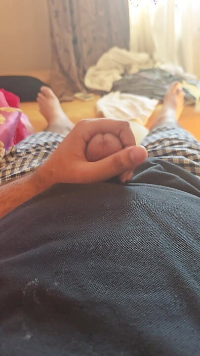 POV solo guy masturbating and torture himself till cum