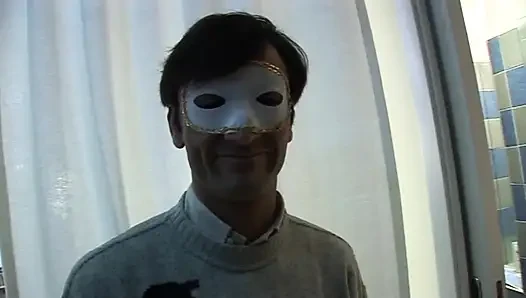 MILF in mask gets fucked by a younger boy