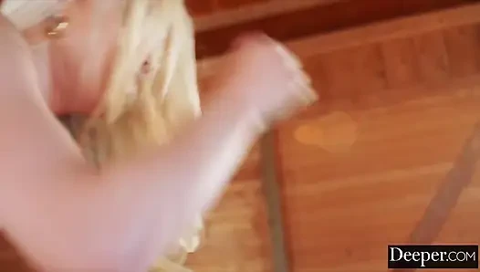 Глубже. Умышленное наездница Jazlyn имеет вкус к Bad Bo