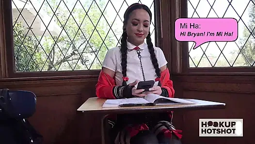 Perverted Brunette Mi Ha Doan Hooks Up With Bryan Gozzling!