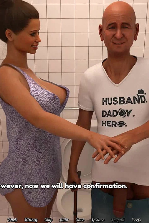 Femme au foyer parfaite : un mari cocu regarde sa femme faire des choses coquines avec un vieux dans les toilettes, épisode 8