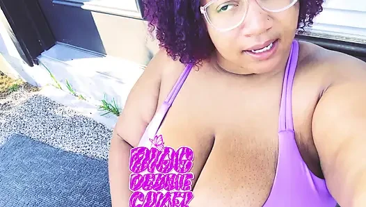 pretty bbw showing off her goodies