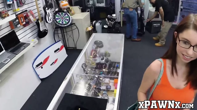 Fine ass chick gives herself to a big dicked pawnbroker