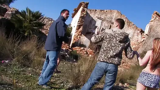 Outdoor anal fuck Spanish action