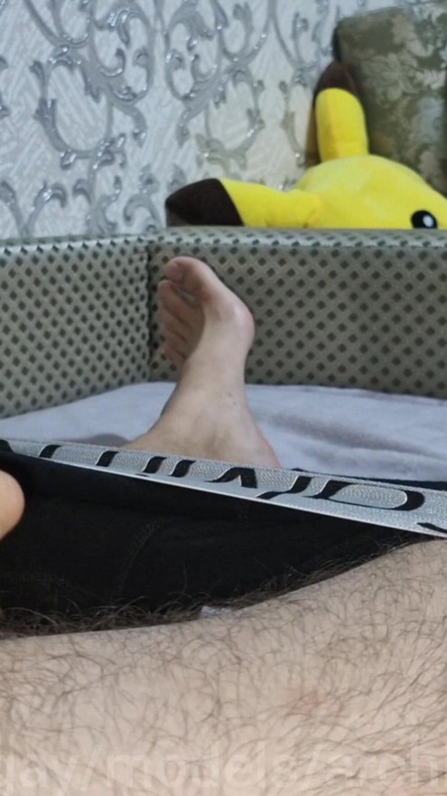 A ruined orgasm of a big dick, a lot of sperm, fountains of sperm, screams and moans of daddy. | Clip 1