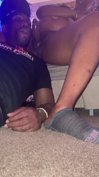 Stunning moment from "His Head so wet, the whole crack of my ass be soaked BBC ebony cum hard"