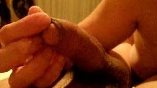 Wife playing with foreskin