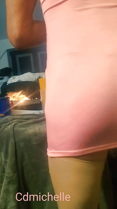 Cdmichelle Playing with Big Cock While Wearing Lingerie Under Sexy Dress
