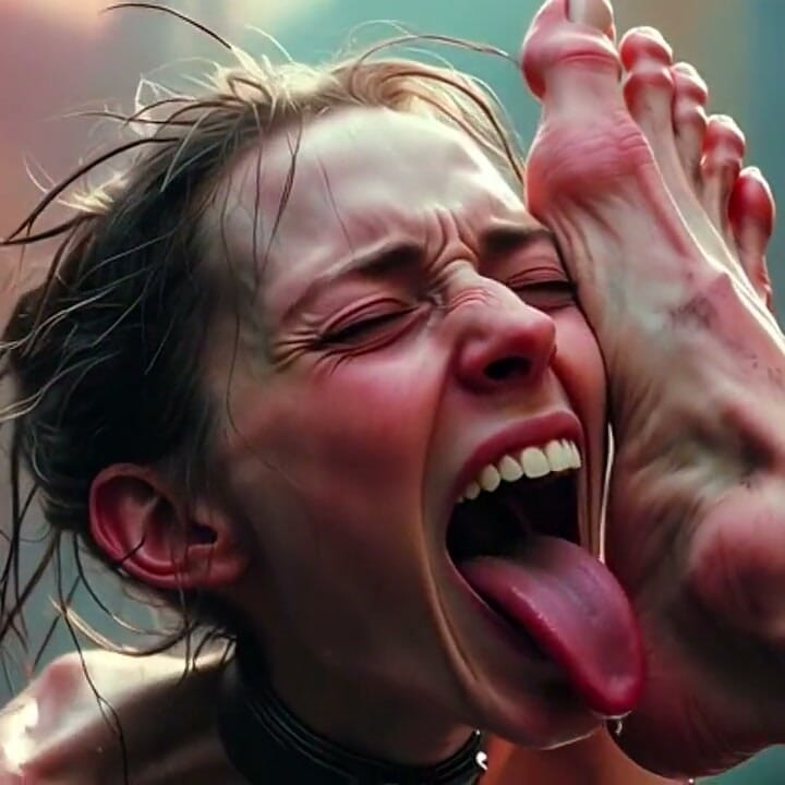 Thin Girl Obsessed with Fat Feet - Licking Huge Soft Soles