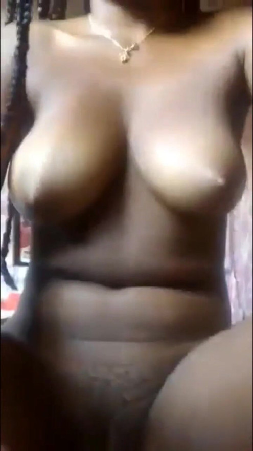 Cute black girl strokes her ass for fun | Clip 1