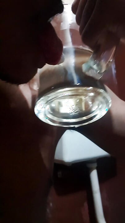 Hot sexy boy masterbation and drink pee