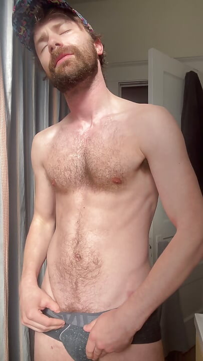Showing off and Stroking My Dick Until I Shoot a Big Load