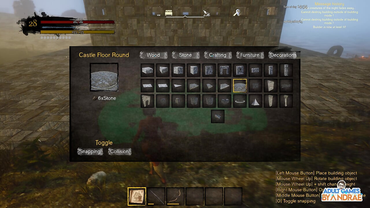 Ep7: Construir la cocina de la casa de piedra, cama y baño en Wicked Island (juego)