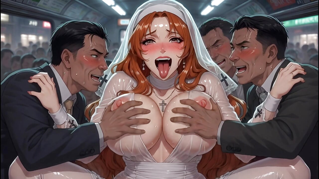 Busty Redhead Nun Public Humiliation – Train Bus Orgy Squirting Creampie