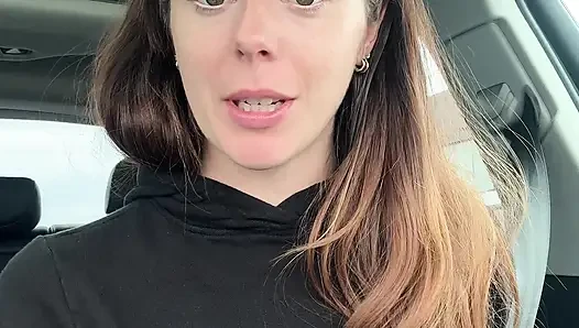 Canadian Hottie Gets off in the Drive Thru!