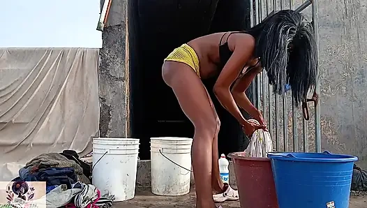Das Waschen Meiner Papi-kleidung, Nachdem Sie Meine Muschi Pissen Hat!!