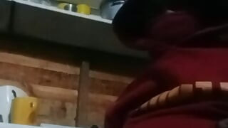 Kitchen masturbation