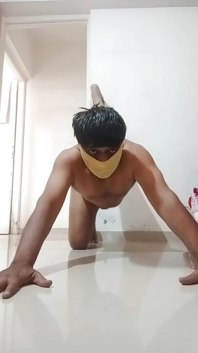 Nude stretching