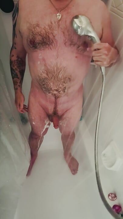 morning shower with a semi