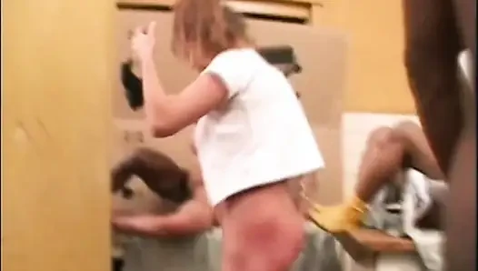 Amateur Orgy of Young Sluts Ass Fucked and Cummed in Mouth by Monster Black Cocks