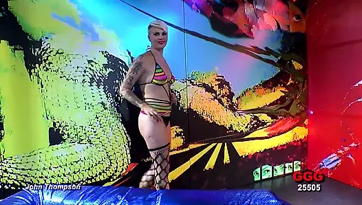 Blonde Pixie Bombshell Gangbanged by Hungry Studs