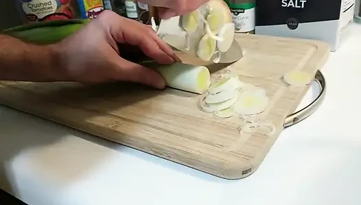 Приготовленная сперма 3 Leek Chili с маслянистой дрочкой