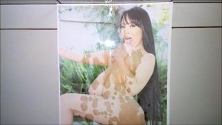 12 spurts cumtribute on a Hitomi Tanaka full nude picture