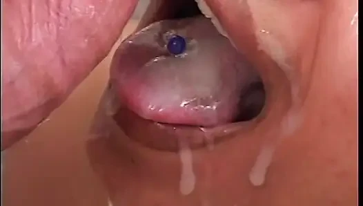 Lusty black babe gets a huge facial after rough action