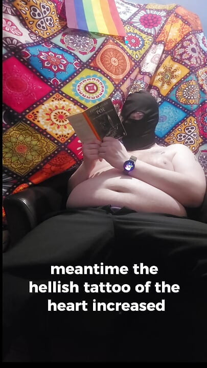 Crossdresser reading and striptease