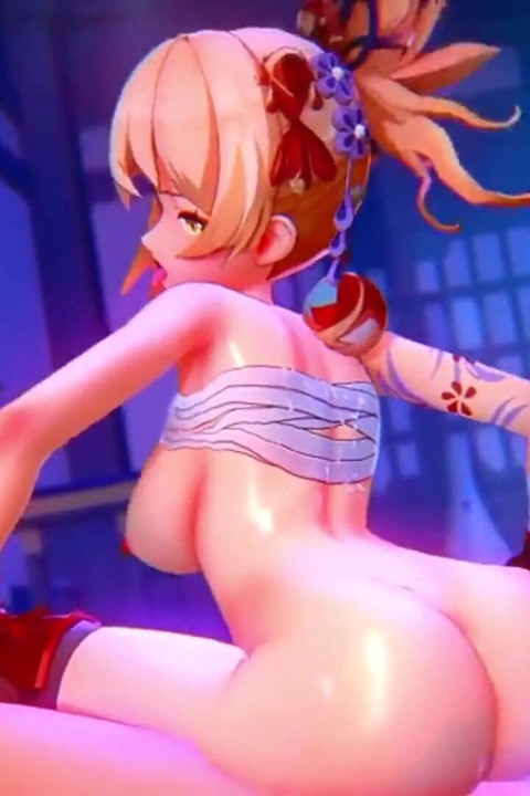 Genshin Impact - Malam seks dan gairah Yoimiya yang hot - animasi hentai 3d