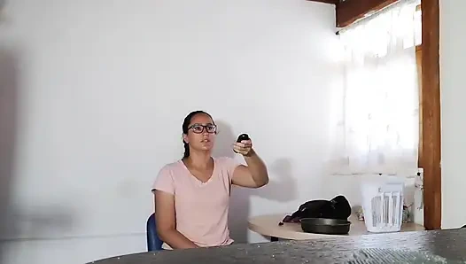 Stepfather fucks his stepdaughter behind the scenes of her Stepmother