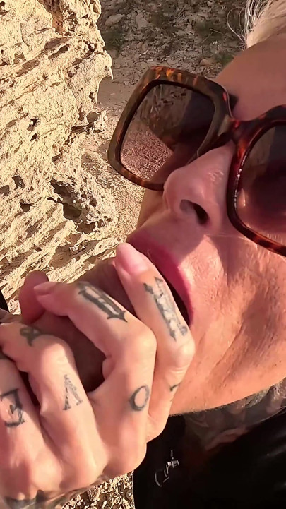 Tattooed Blonde MILF Enjoys Wild Outdoor Sex by the Beach