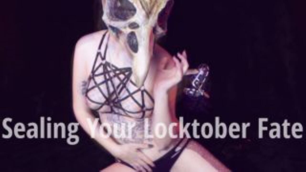Sealing Your Locktober Fate - Femdom POV Halloween Chastity JOI Jerk Off Instructions With Orgasm Denial - Preview by Miss Fait