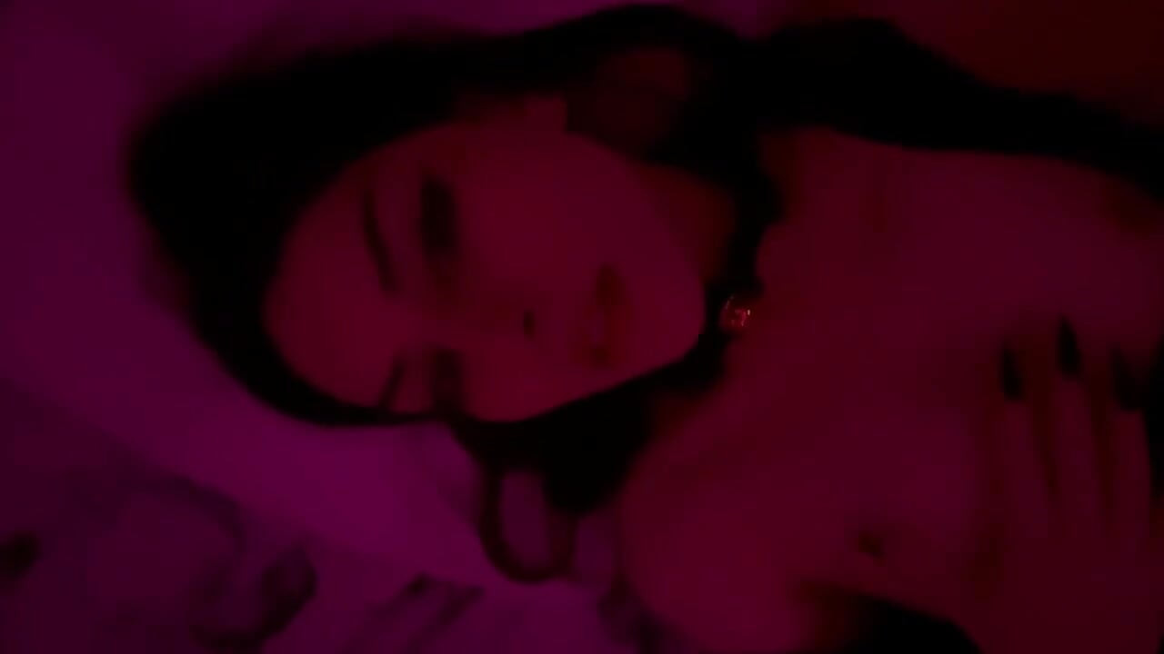 Real Couple Intimate Moment Under Red Lights