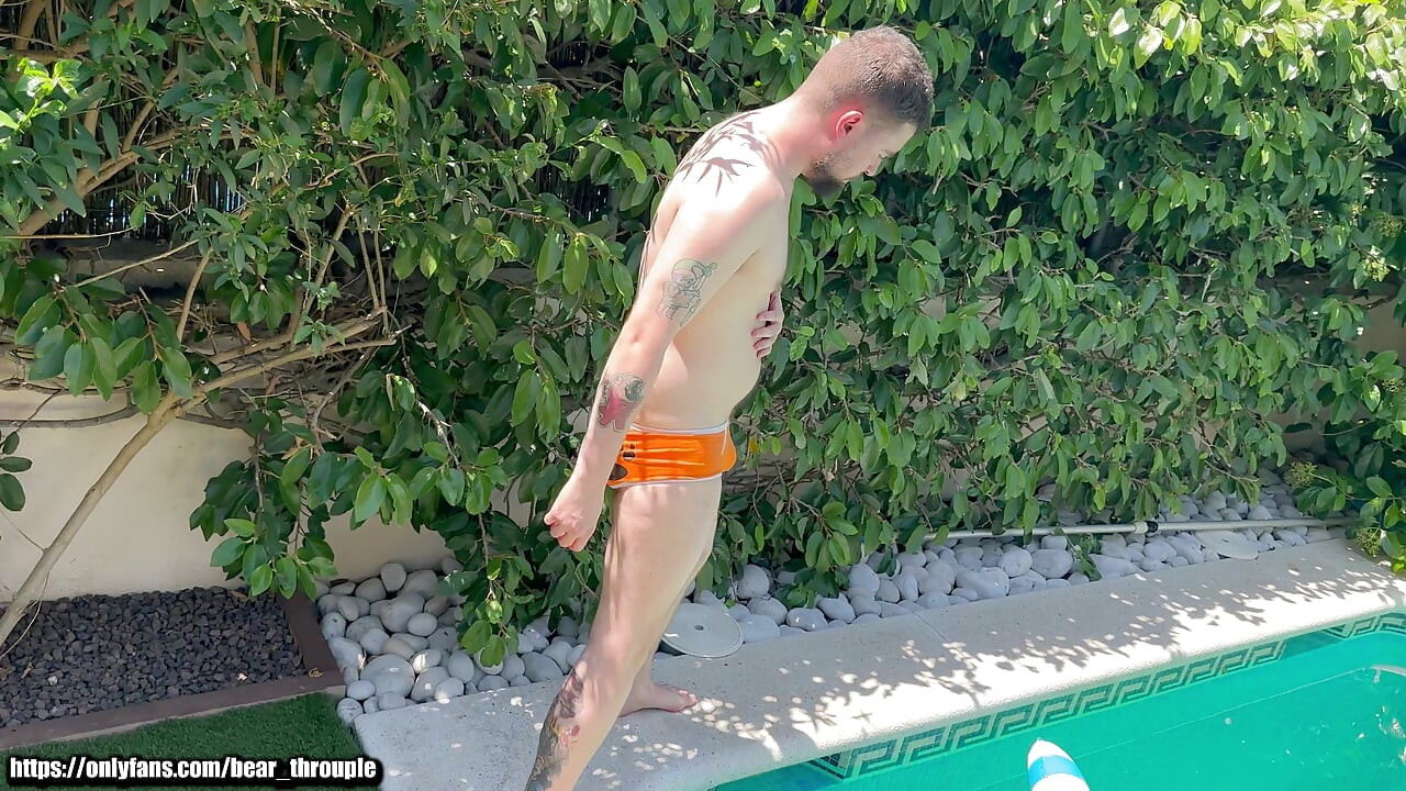 Hairy bear orgy in the pool, they fuck raw (Trailer)