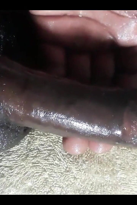 Huge Cum From Kenya Big Black Dick Closeup Handjob