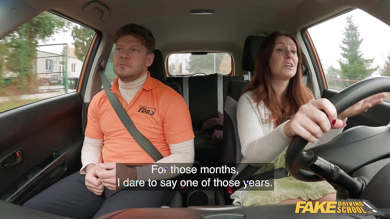 British MILF told me her Sexy Stories and Made Me HARD - Fake Driving School