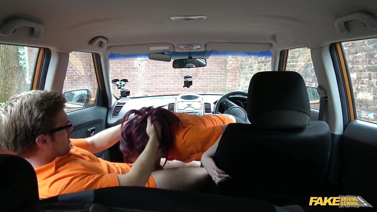 Fake Driving School - Wild & Naughty Petite American Chloe Carter Strips in a Car with Ryan & Requests a Rough Anal Poke
