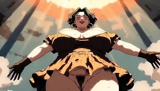 Ai мультфильм, клипы с танцующей женщиной-толстушкой