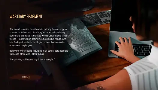 Croft Adventures Oyunu Hentai Oyunu Parodi Bölüm 5 Lara büyük siyah bir penisle bir gloryhole buluyor!