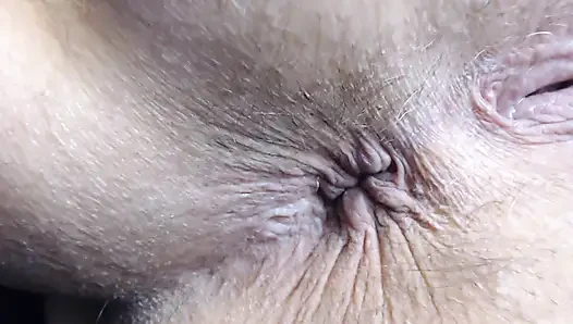 Asshole extreme closeup hairy