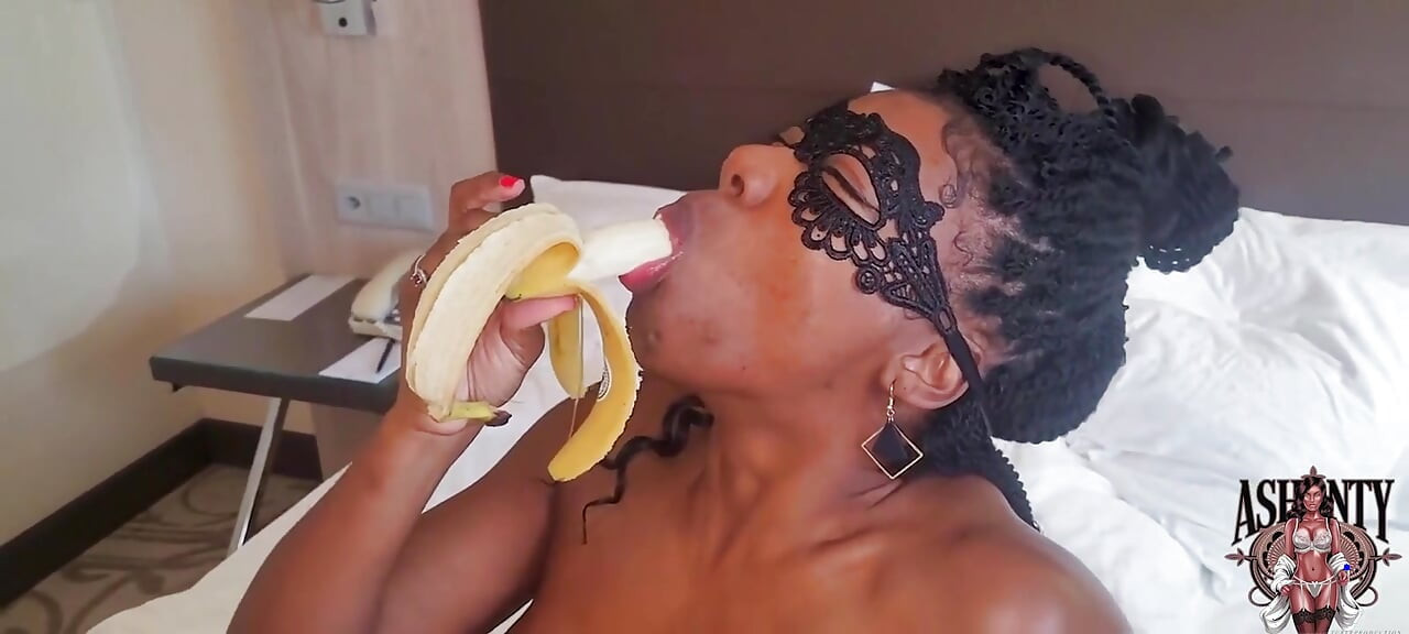 Ashanty's Sensual Deep Throat with a Banana - Naughty & Uncut