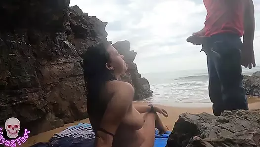 Hot Couple Having Sex on Beach