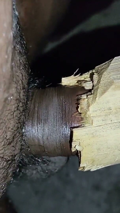 Indian Teen Boy Fucks a Bamboo Hole For enjoyment and Pours lot of cum inside it | Clip 2
