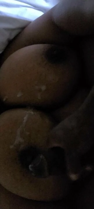 Glaze On Huge Fluffy Ebony Boobs