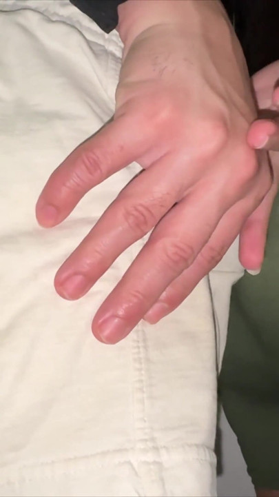 Big-ass Woman Touches a Stranger's Penis