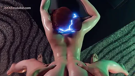 Büyük götlü orta yaşlı seksi kadın için ''o pose'' içinde dölleme orgazmı (tam 3 boyutlu oyun) 60 fps