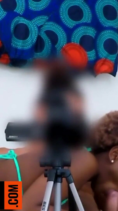 Captivating moment from "Huge Natural Tits 18yo Black Slut Deep Throats Big White Cock POV Close-Up"