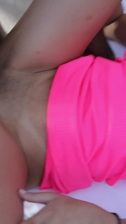 Tried to Squeeze Black Monster Cock inside Kel Aguiar Tight Asshole Outside Near the Pool | Clip 1